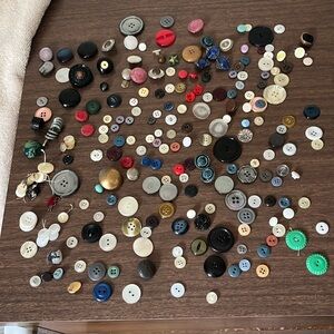 Lot of Vintage Buttons Various sizes and colors. Very nostalgic